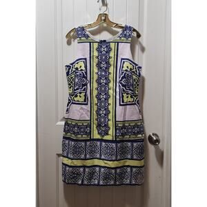 Bethany Sleeveless Shift Zip Cut Out Back Bra Women's 10 Lined Casual Cocktail